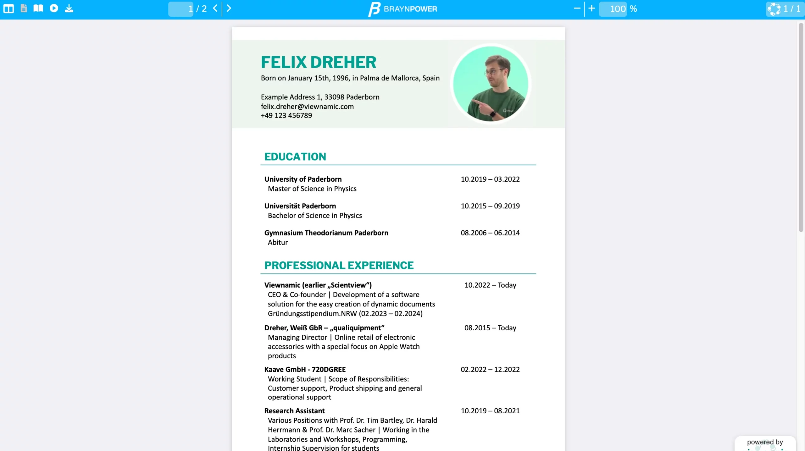 Read more about the article Curriculum Vitae