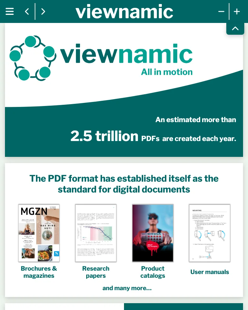 Vorschau des Live-Beispiels: Viewnamic-Pitch-Deck