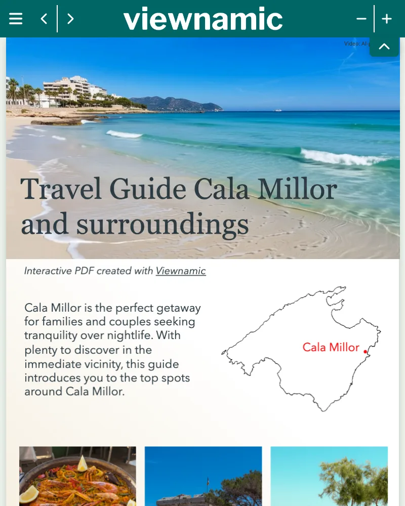 Vorschau des Live-Beispiels: Reiseführer Cala Millor